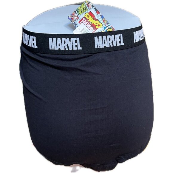 Marvel Comics +5 Super Hero Graphic Logo Name Waistband Cotton Boyshort Panties - Picture 4 of 6